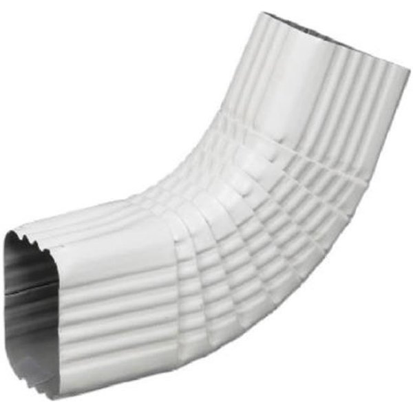 Amerimax Home Products Amerimax Home Products 47265 3 x 4 in. White Aluminum Front Elbow; Style B 432537